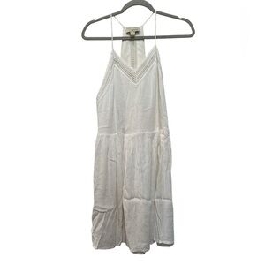 The Korner Women’s Cream White Sleeveless Lace Detail Mini Dress Size Small